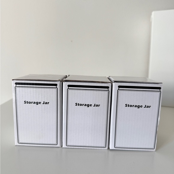 3 Pc Glass Spice Jars - 8oz Empty Round Spice Storage Containers new - Picture 4 of 4